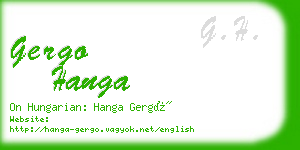 gergo hanga business card
